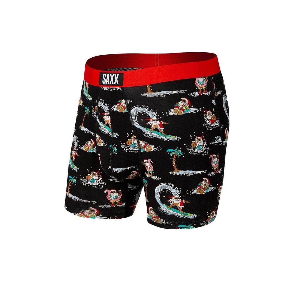 NEW SAXX men's ultra boxer brief in black chillaxin' santa